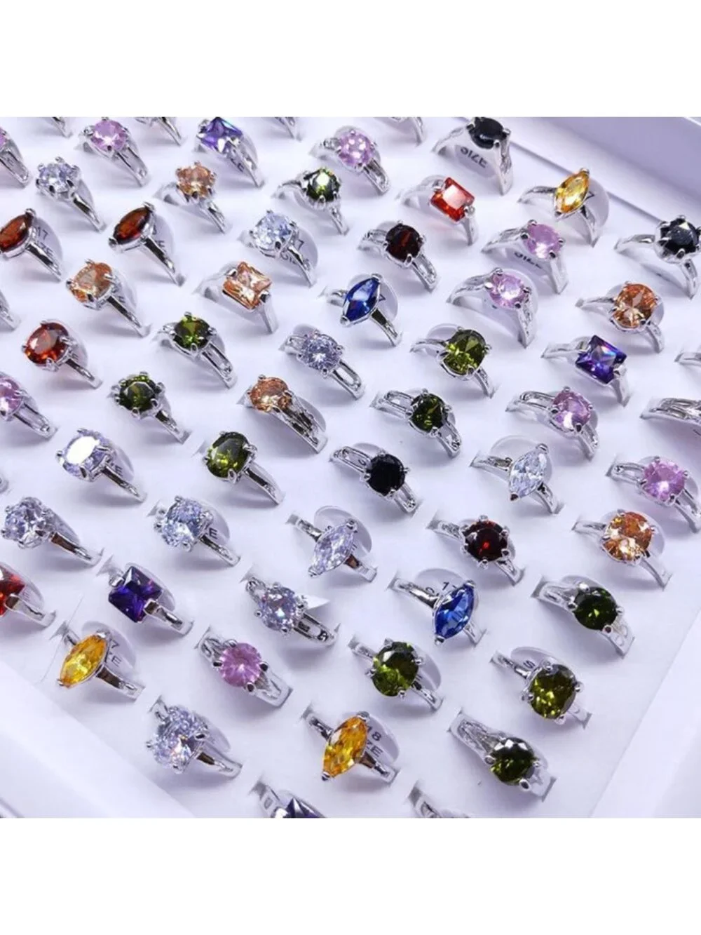 Colorful Zircon Stone Stacking Rings Lot | Wholesale Birthstone Jewelry